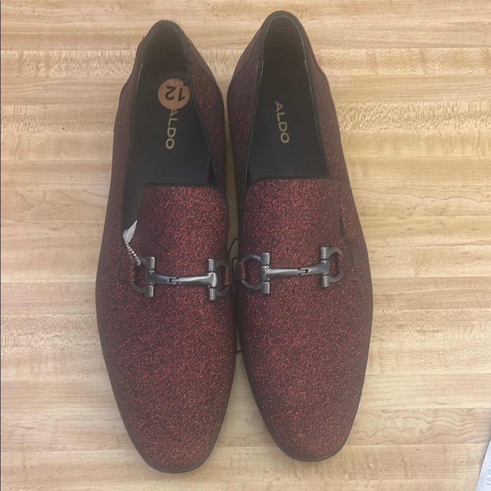 Aldo Men's Sparkling Burgundy Loafers